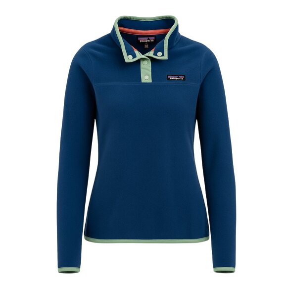 Patagonia Sweater Women Extra Small XS Blue Micro D Snap-T Pullover Fleece 26020 - Picture 1 of 10